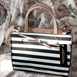 Christian Siriano Striped Purse